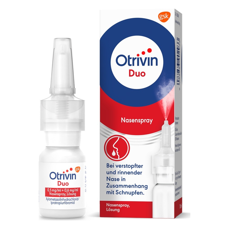 otrivin-duo-nasenspray-2025.png Otrivin Duo Nasenspray in einer weißen Flasche mit Applikator und einer Verpackung mit blauen und roten Elementen.